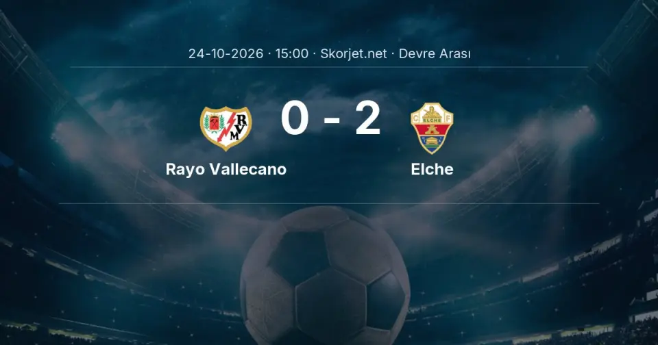 Rayo Vallecano - Elche: İlk 45 Dakika 0-2