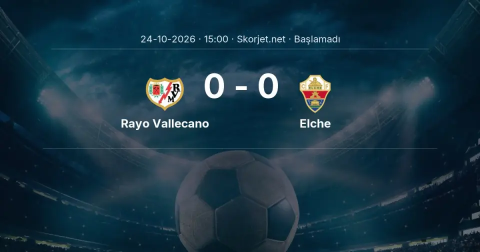 Rayo Vallecano - Elche Maçı Muhtemel 11’leri ve Detayları Rayo Vallecano - Elche Maçı Muhtemel 11’leri ve Detayları