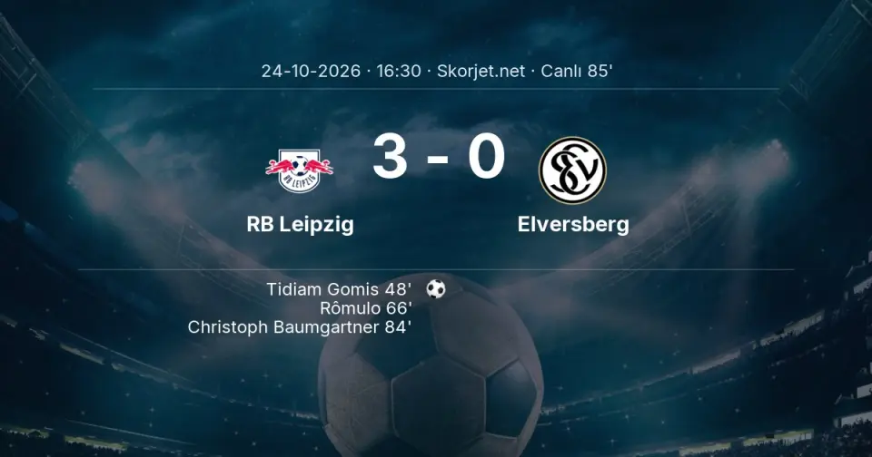 RB Leipzig - Elversberg Maçında Gol: Christoph Baumgartner (84. dakika)