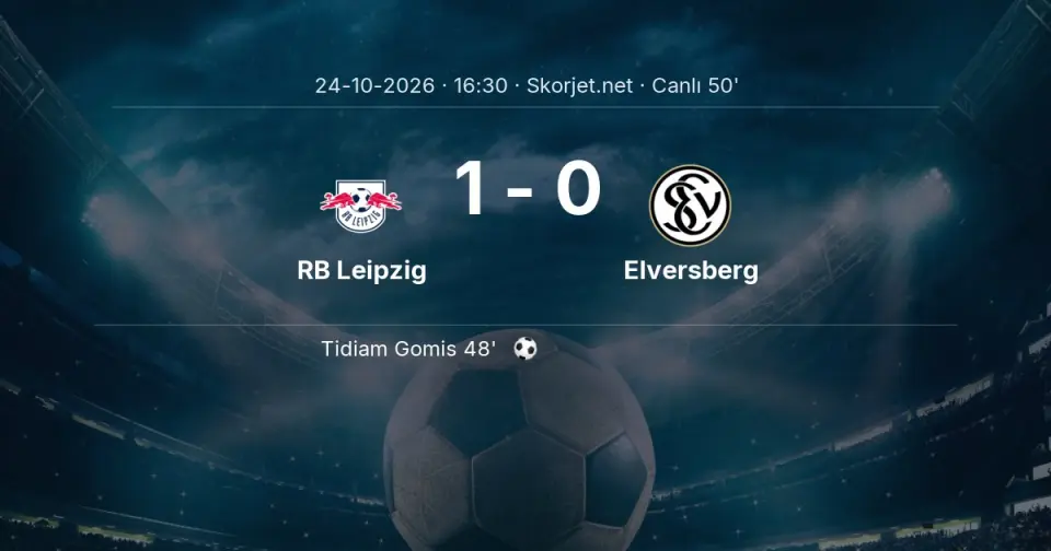 RB Leipzig - Elversberg Maçında Gol: Tidiam Gomis (48. dakika)