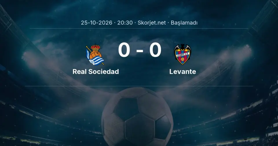 Real Sociedad - Levante Maçı Muhtemel 11’leri ve Detayları Real Sociedad - Levante Maçı Muhtemel 11’leri ve Detayları