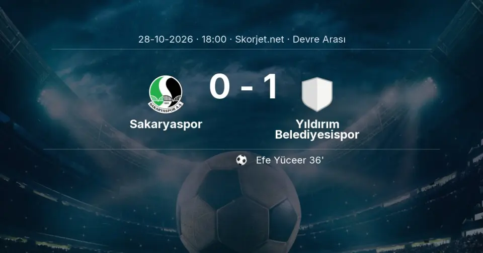 Sakaryaspor - Yıldırım Belediyesispor Maçında Devre Arası