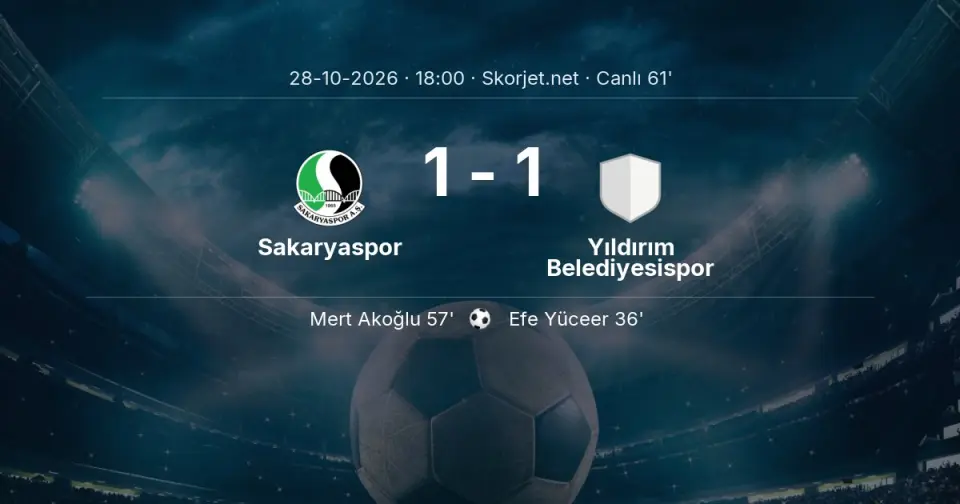 Sakaryaspor - Yıldırım Belediyesispor Maçında Gol: Mert Akoğlu (57. dakika) Sakaryaspor - Yıldırım Belediyesispor Maçında Gol: Mert Akoğlu (57. dakika)