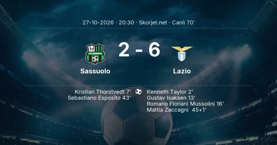 Sassuolo - Lazio Maçında Gol: Tijjani Noslin (65. dakika) Sassuolo - Lazio Maçında Gol: Tijjani Noslin (65. dakika)