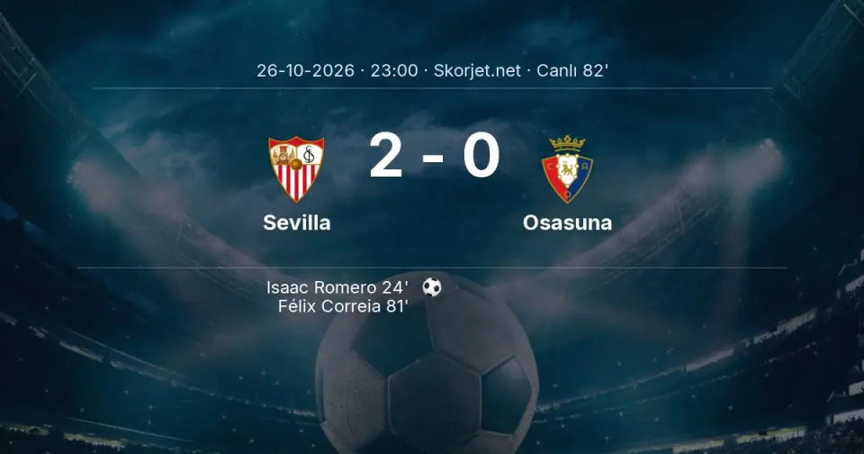 Sevilla - Osasuna Maçında Gol: Isaac Romero (24. dakika)