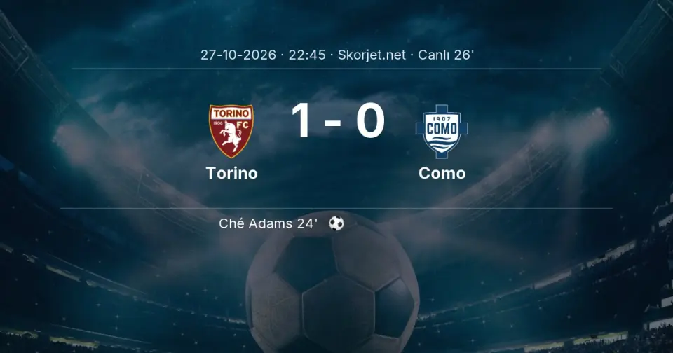 Torino - Como Maçında Gol: Ché Adams (24. dakika) Torino - Como Maçında Gol: Ché Adams (24. dakika)