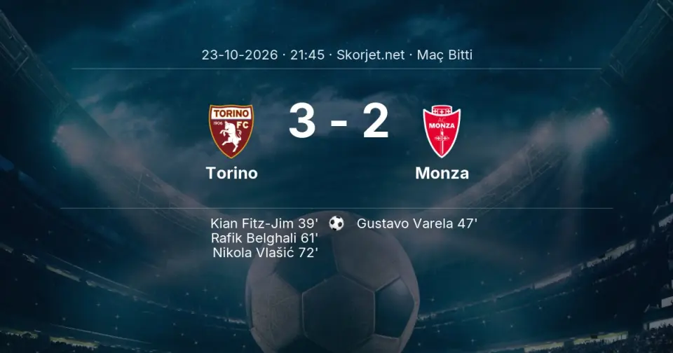 Torino - Monza Skor: 3-2