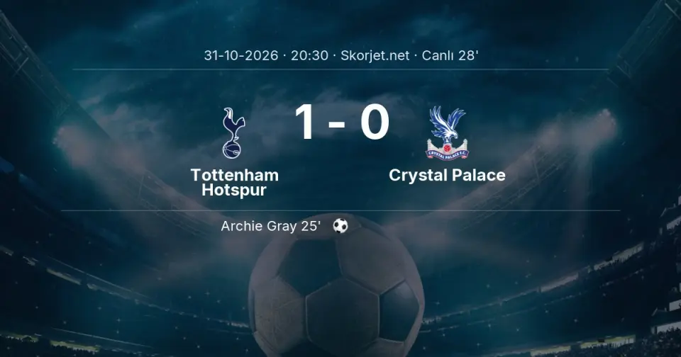 Tottenham Hotspur - Crystal Palace Maçında Gol: Archie Gray (25. dakika)
