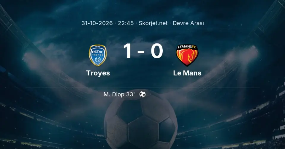 Troyes - Le Mans Maçında Devre Arası