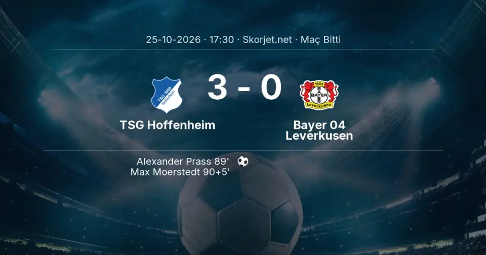 TSG Hoffenheim - Bayer 04 Leverkusen Maç Sonucu TSG Hoffenheim - Bayer 04 Leverkusen Maç Sonucu