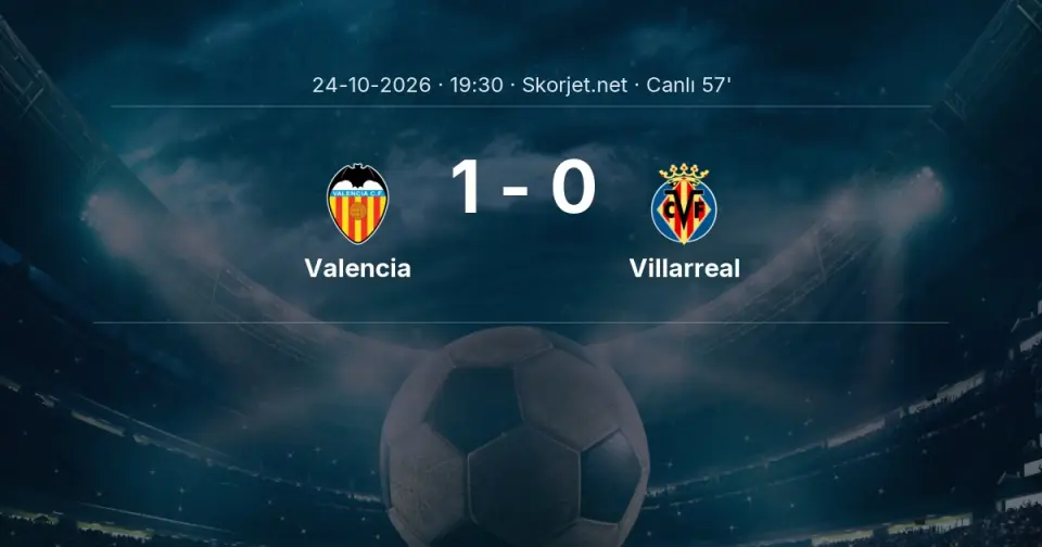 Valencia - Villarreal Maçında Gol: José Luis García Vayá (38. dakika)