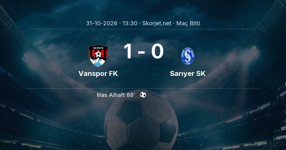 Vanspor FK 1-0 Sarıyer SK - Maç Sona Erdi Vanspor FK 1-0 Sarıyer SK - Maç Sona Erdi