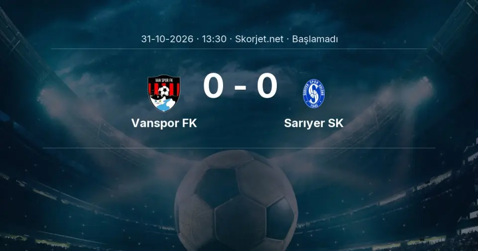 Vanspor FK - Sarıyer SK Maçı Muhtemel 11’leri ve Detayları Vanspor FK - Sarıyer SK Maçı Muhtemel 11’leri ve Detayları