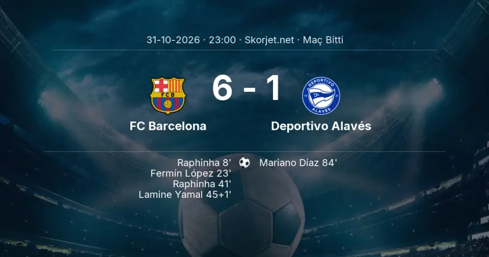 FC Barcelona - Deportivo Alavés Maçı 6-1 Sona Erdi FC Barcelona - Deportivo Alavés Maçı 6-1 Sona Erdi