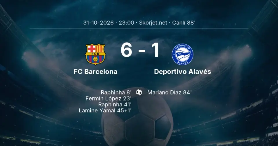 FC Barcelona - Deportivo Alavés Maçında Gol: Mariano Díaz (84. dakika) FC Barcelona - Deportivo Alavés Maçında Gol: Mariano Díaz (84. dakika)