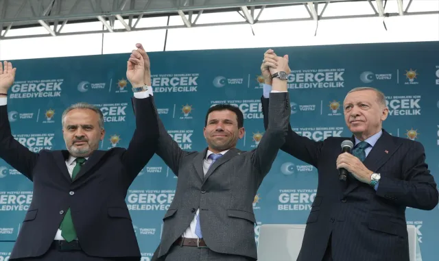 Cumhurbaşkanı ve AK Parti Genel Başkanı Erdoğan, partisinin Bursa mitinginde konuştu: (1) Cumhurbaşkanı ve AK Parti Genel Başkanı Erdoğan, partisinin Bursa mitinginde konuştu: (1)