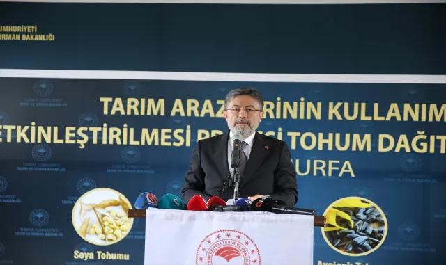 Tarım ve Orman Bakanı Yumaklı, tohum dağıtım töreninde konuştu: Tarım ve Orman Bakanı Yumaklı, tohum dağıtım töreninde konuştu:
