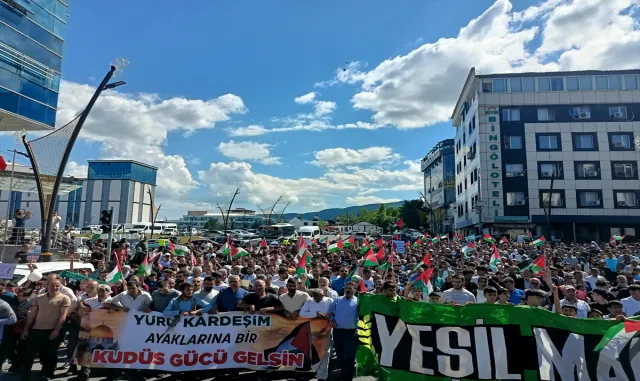 Bingöl’de İsrail’in Gazze’ye yönelik saldırıları protesto edildi Bingöl’de İsrail’in Gazze’ye yönelik saldırıları protesto edildi