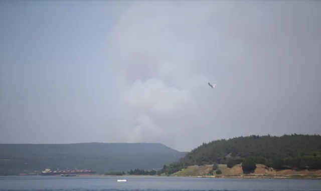 Çanakkale’de ormanlık alanda çıkan yangına müdahale ediliyor Çanakkale’de ormanlık alanda çıkan yangına müdahale ediliyor