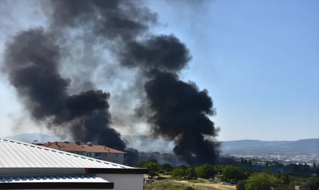 GÜNCELLEME - İzmir’de palet atölyesinde çıkan yangın kontrol altına alındı GÜNCELLEME - İzmir’de palet atölyesinde çıkan yangın kontrol altına alındı