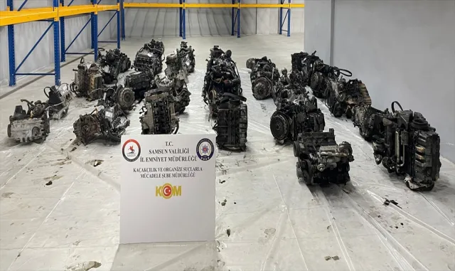 Samsun’da gümrük kaçağı 32 lüks otomobil motoru ele geçirildi Samsun’da gümrük kaçağı 32 lüks otomobil motoru ele geçirildi