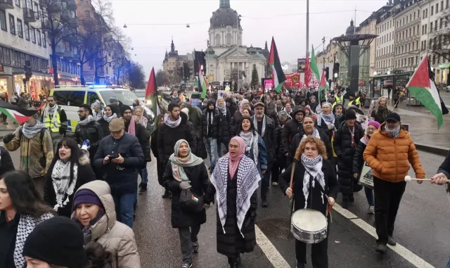 İsveç’te, İsrail’in Gazze ve Lübnan’a saldırıları protesto edildi İsveç’te, İsrail’in Gazze ve Lübnan’a saldırıları protesto edildi