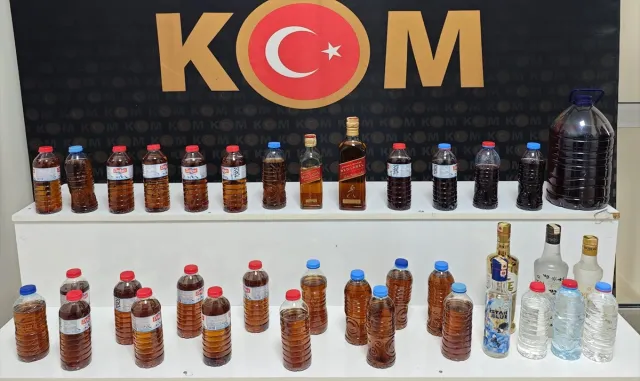 Kırşehir’de 119 şişe sahte içki ele geçirildi Kırşehir’de 119 şişe sahte içki ele geçirildi