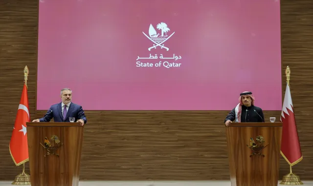 Bakan Fidan, Katarlı mevkidaşı Al Sani ile ortak basın toplantısında konuştu: (2) Bakan Fidan, Katarlı mevkidaşı Al Sani ile ortak basın toplantısında konuştu: (2)