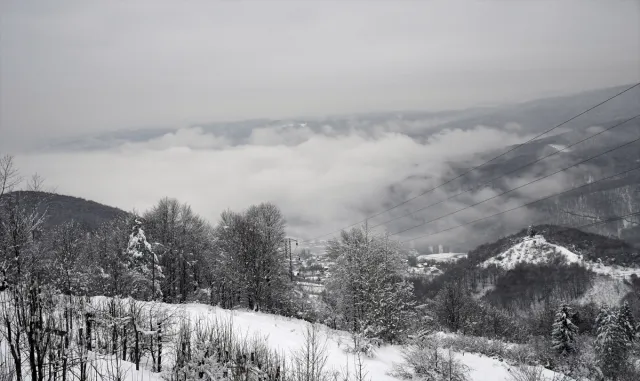 Bolu Dağı’nın etekleri sisle kaplandı Bolu Dağı’nın etekleri sisle kaplandı