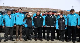 Cumhurbaşkanı Yardımcısı Yılmaz, Bingöl UMKE Operasyon ve Lojistik Merkezini ziyaret etti: