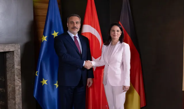 Dışişleri Bakanı Fidan, Alman mevkidaşı Baerbock ile bir araya geldi Dışişleri Bakanı Fidan, Alman mevkidaşı Baerbock ile bir araya geldi