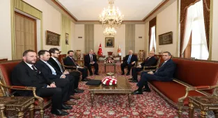 TBMM Başkanı Kurtulmuş, Eski Kuzey Makedonya Cumhurbaşkanı Ivanov ile görüştü