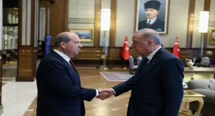 Cumhurbaşkanı Erdoğan, KKTC Cumhurbaşkanı Tatar ile görüştü