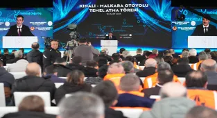Cumhurbaşkanı Yardımcısı Yılmaz, Kınalı-Malkara Otoyolu Temel Atma Töreni'nde konuştu: