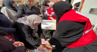 Türk Kızılay Sorgun'da 1500 aileye gıda paketi dağıttı
