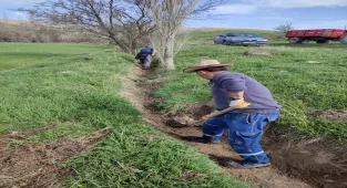 Çepni'de sulama kanalları temizleniyor