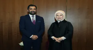 Emine Erdoğan, eski İskoçya Bölgesel Başbakanı Hamza Yusuf ile görüştü
