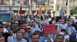Mardin'de, Gazze'ye destek yürüyüşü düzenlendi