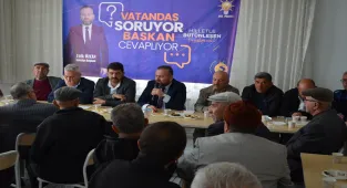 Şabanözü Belediye Başkanı Faik Özcan vatandaşlarla buluştu