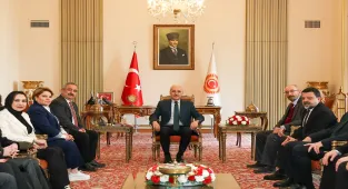 TBMM Başkanı Kurtulmuş, Türkiye Basın Federasyonu heyetini kabul etti 