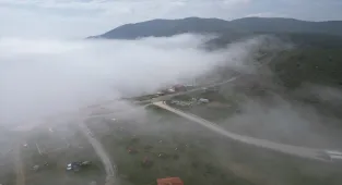 Tekirdağ'da sis bulutu güzel manzara oluşturdu 