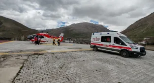 Van'da ambulans helikopter hamile kadın için havalandı