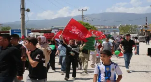 Hatay'da Filistin'e destek yürüyüşü düzenlendi