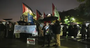 Mısır'ın İstanbul Başkonsolosluğu önünde Gazze'ye destek eylemi 