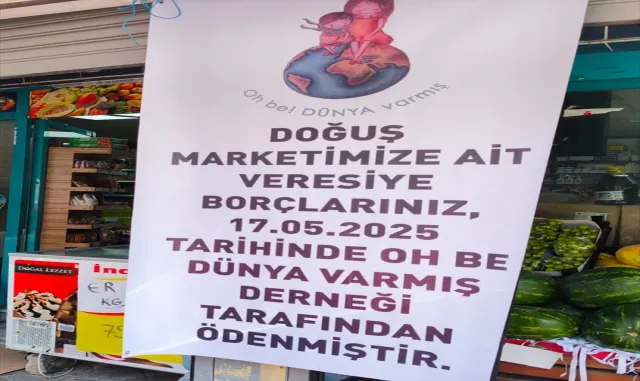 Sultangazi'de mahalle sakinlerinin market borcu