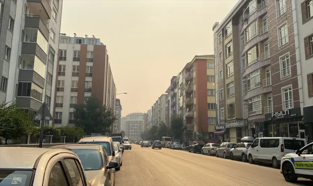 Bilecik'teki orman yangınının dumanı Eskişehir'e ulaştı