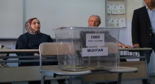 Çankırı'da seçmenler muhtarlık seçimi için sandığa gitti