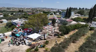 Hatay'da bağışlarla yaptırılacak kreşin temeli atıldı