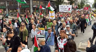 İsveç'te İsrail'in Gazze'ye saldırıları protesto edildi