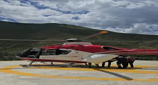 Van'da solunum sıkıntısı yaşayan hasta, ambulans helikopterle hastaneye nakledildi